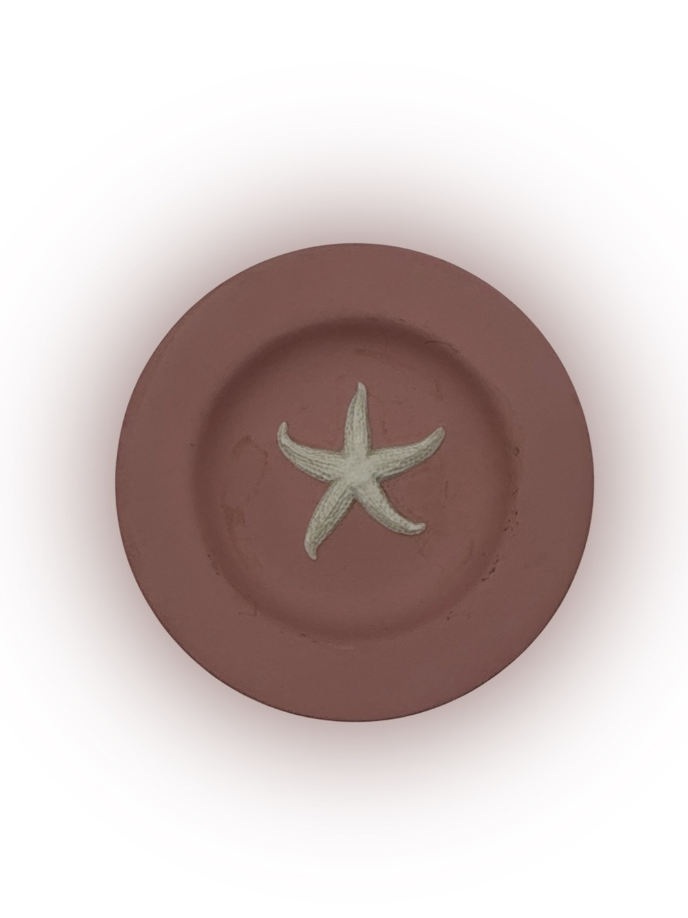 Wedgwood Jasperware Pink Starfish Vintage Small Trinket Plate